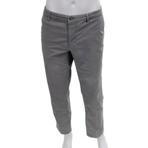 Masons Men Chino Pants Gray Cotton Button Solid Spring Size 52